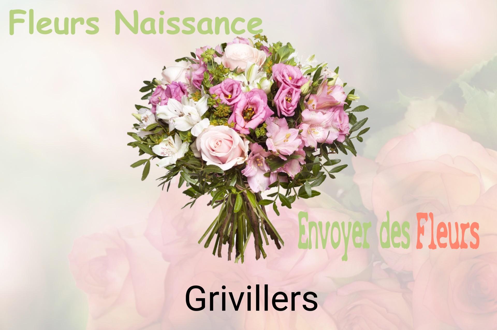 Bouquet de fleurs de naissance livré à Grivillers