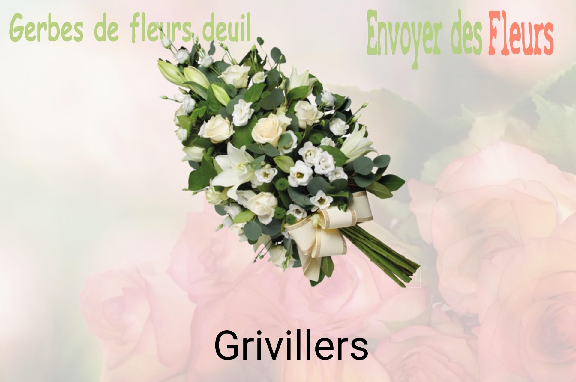 Gerbe de fleurs de deuil livrée à Grivillers